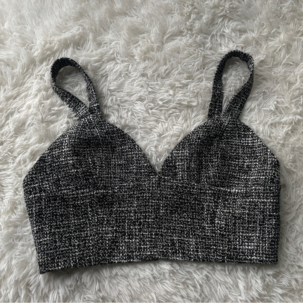 Vici Corenne Cropped Tweed Tank Top